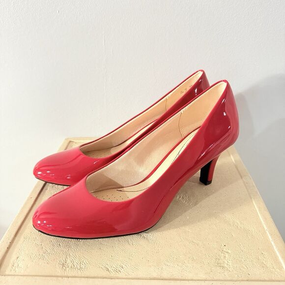 LifeStride Women's Parigi Red Fire Dress Pump Cushioned Flex Sole Shoes 10M NIB - Picture 3 of 13